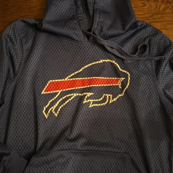 Buffalo Bills Jersey Like Pullover Hoodie Ladies L - Picture 3 of 10